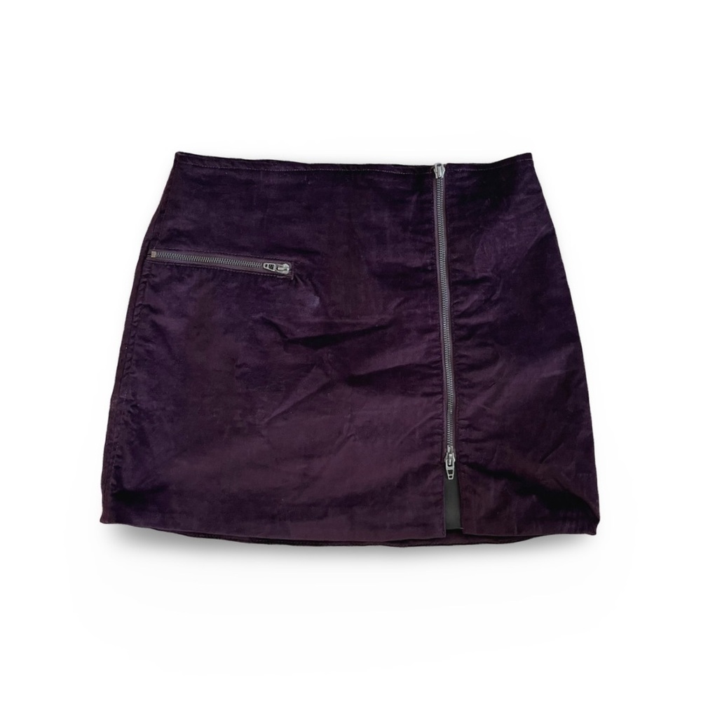 Blank NYC Velvet Zip Mini Skirt